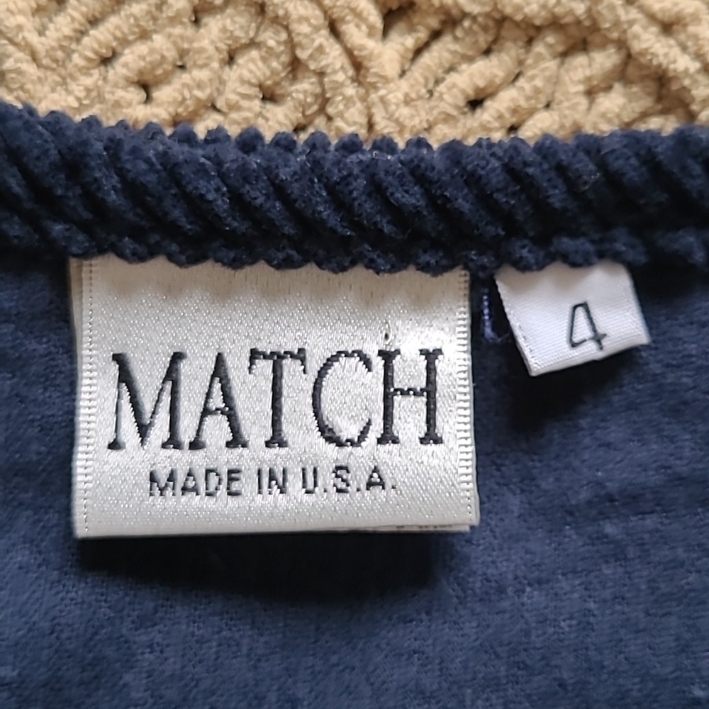 Vintage Match Made in USA Navy Corduroy Mini Jumper - Size 4 - Picture 6 of 8